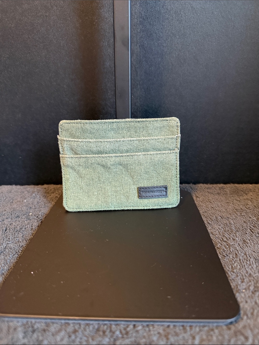 TOTHEMARKET Green Canvas Card Wallet